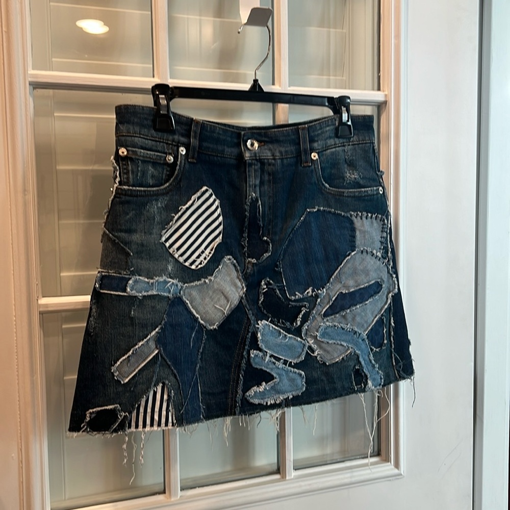 Dolce and Gabbana patched skirt size 44, denim made in Italy!